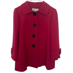 Tahari Arther S. Levine Fushia Pink Jacket Coat Modern Prep‎ Old Money Small
